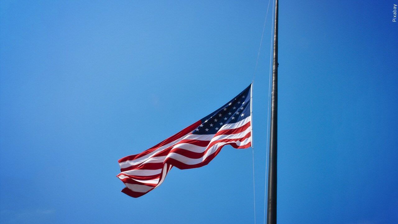 USE THIS VERSION flag at half staff